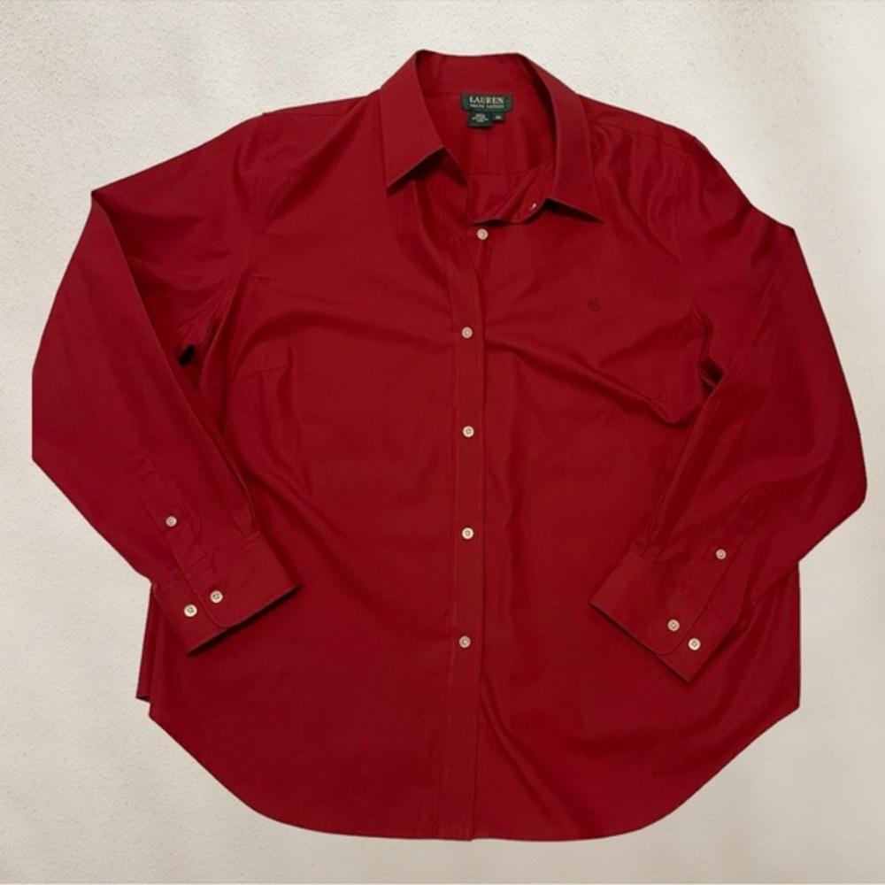 Lauren Ralph Lauren Cotton Poplin Button Down - 2X